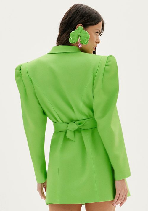 Blazer Alongado Harmonia Cristal Verde