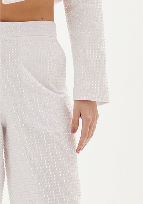 Calça Wide Leg Água Cristalina Branco
