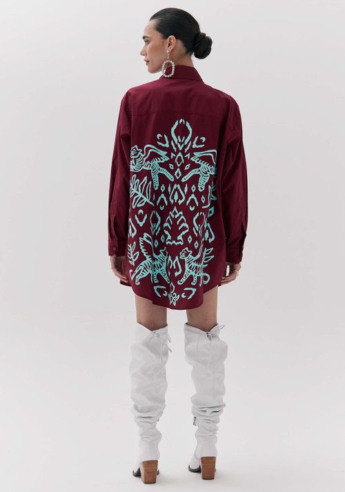 Camisa Alongada Vermelho