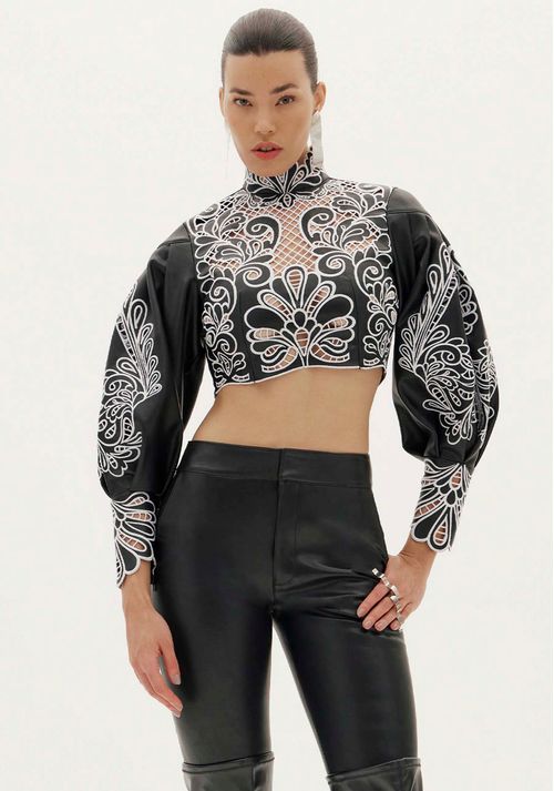 Blusa Gola Alta Nero