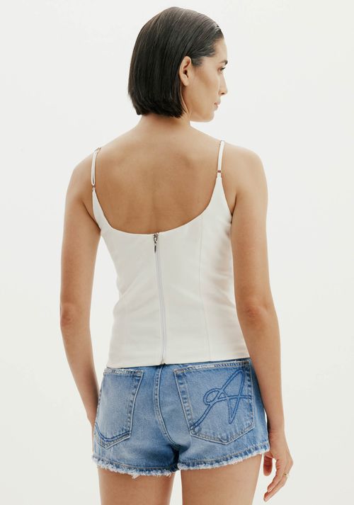 Blusa De Alças Com Franzido