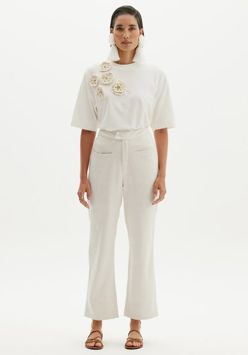 Calça Reta Cintura Alta