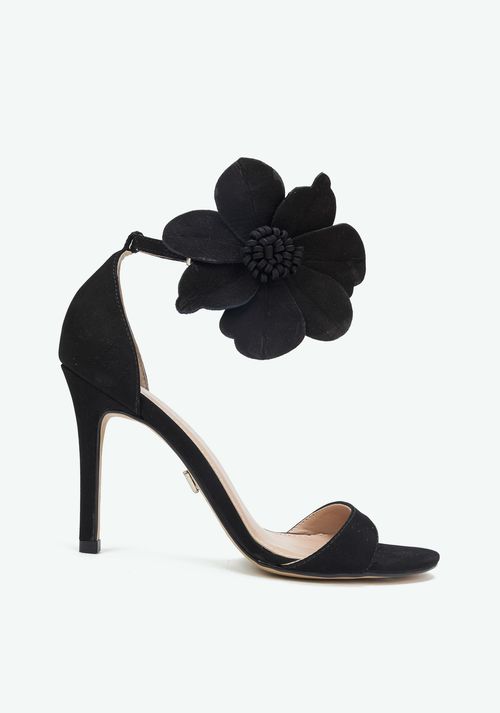 Sandália Flor Removível Preto