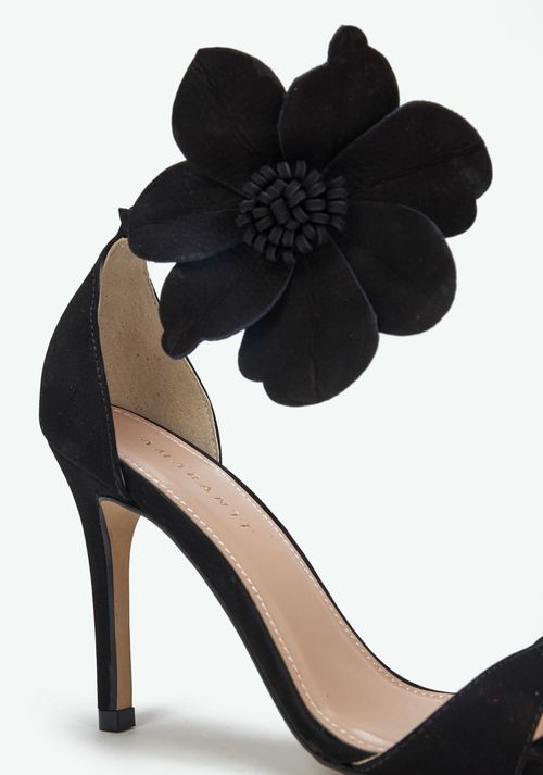 Sandália Flor Removível Preto