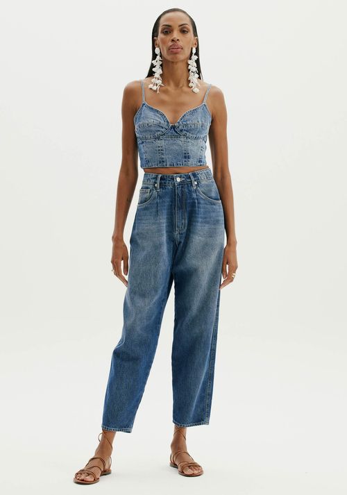 Calça Jeans Slouchy High Azul