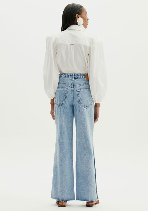 Calça Jeans Wide Leg Super High Azul