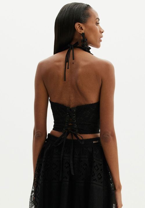 Blusa Corset De Renda