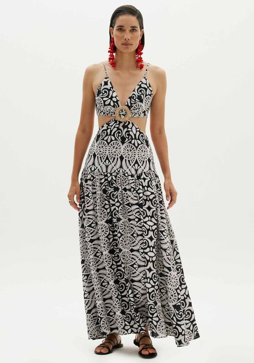 Vestido Longo Com Cut Out