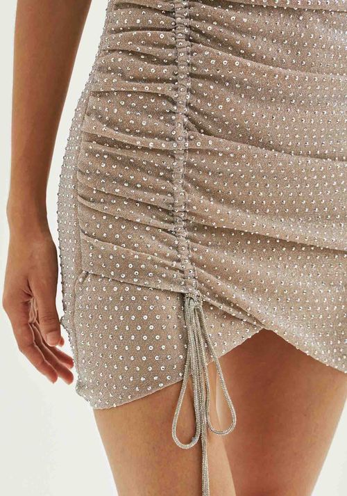 Vestido Curto Drapeado