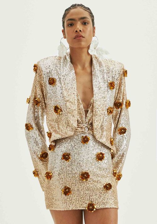 Blazer Curto Com Aplicação