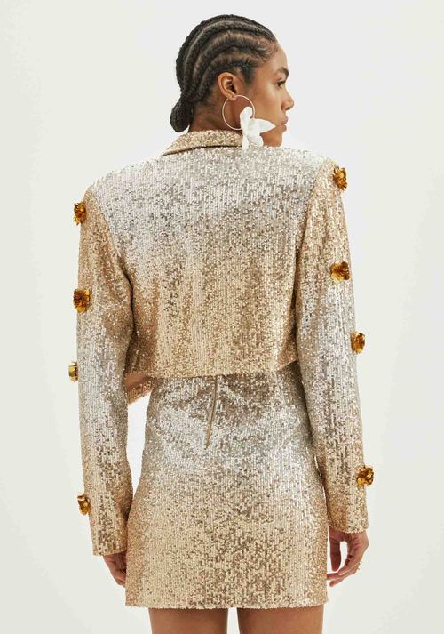 Blazer Curto Com Aplicação