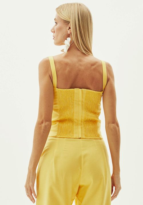 Blusa Corset De Alça Amarelo