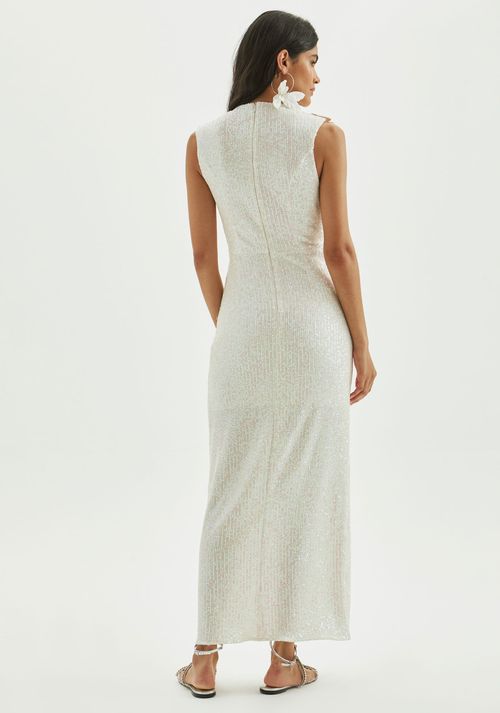 Vestido Super Midi Com Torção