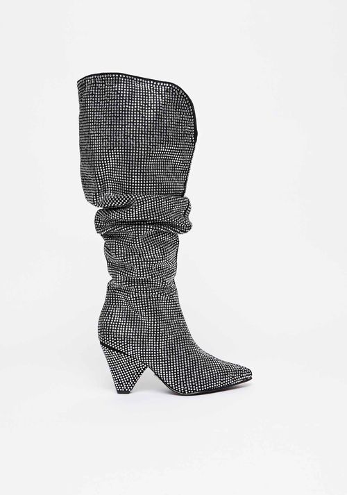 Bota Slouch Strass