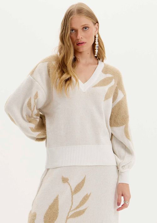Blusa Manga Ampla Tricot