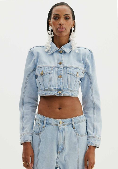 Jaqueta Jeans Cropped