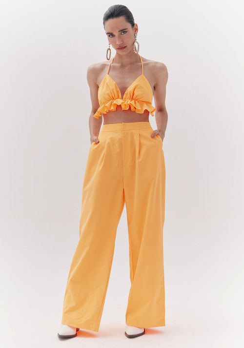 Calca Wide Leg Cintura Alta