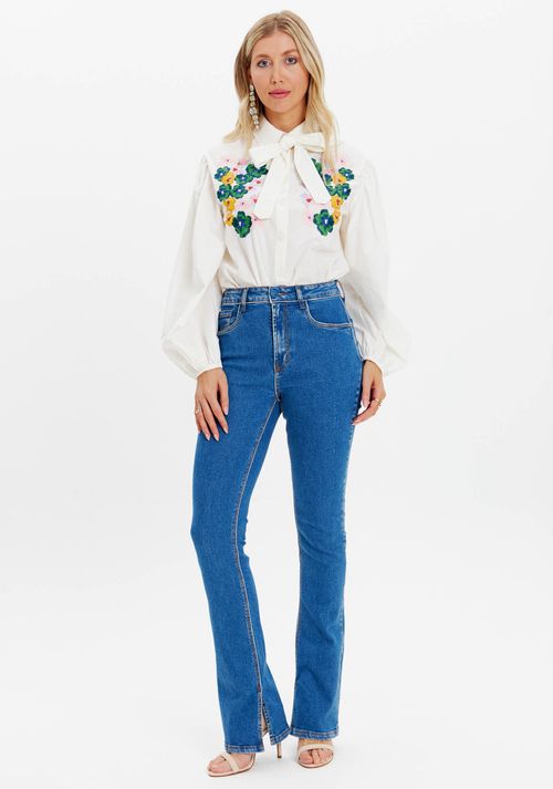 Calca Jeans Boot Cut Super High