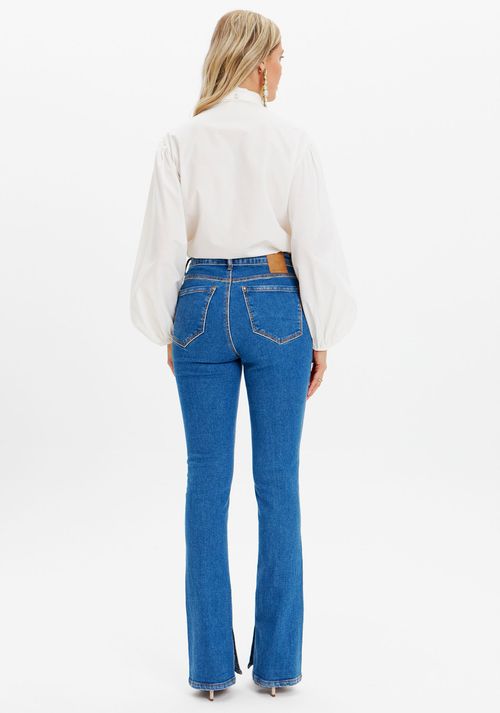 Calca Jeans Boot Cut Super High