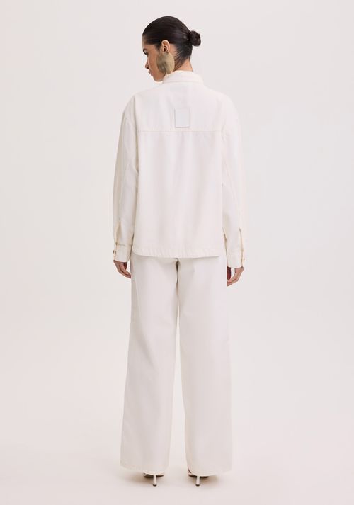 Calça Wide Leg Sarja