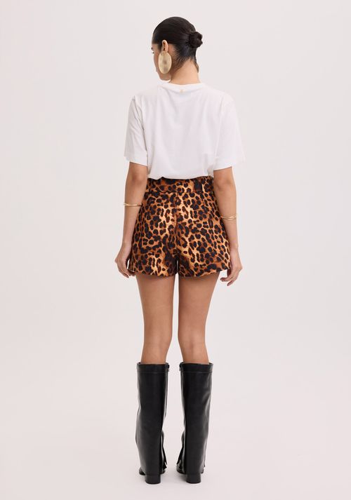 Short Alfaiataria Animal Print