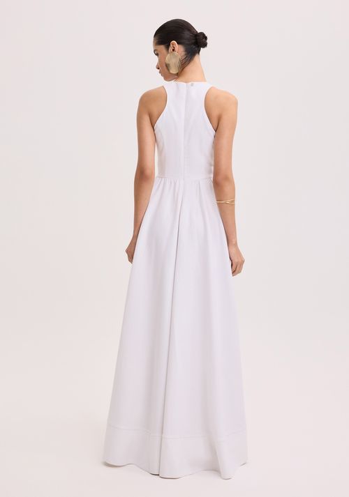Vestido Longo Mullet Com Bordado