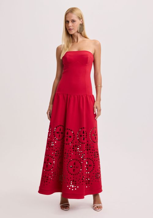 Vestido Midi Sem Alças
