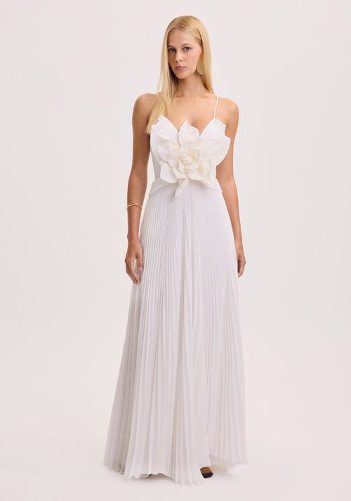 Vestido Longo Com Flor