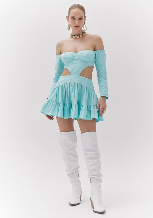 Vestido Curto Ombro A Ombro