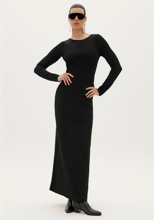 Vestido Longo Decote Costas