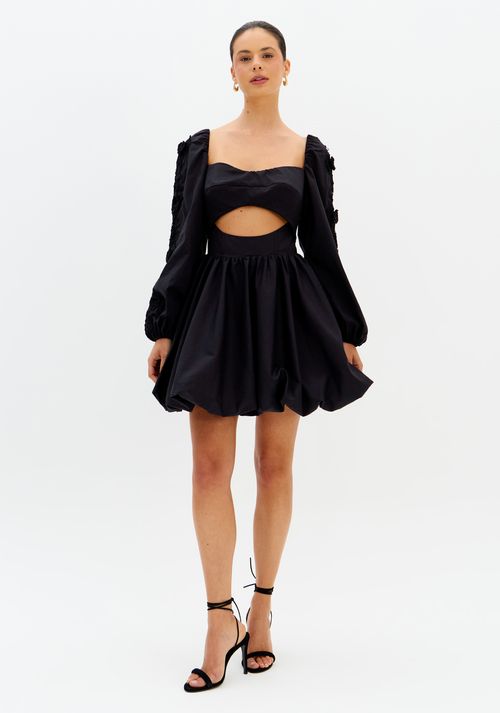 Vestido Curto Manga Longa