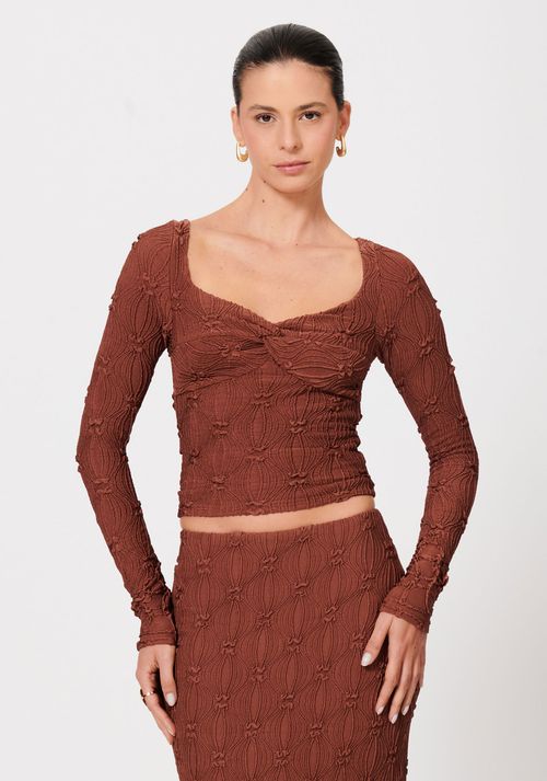 Blusa Torção Manga Longa