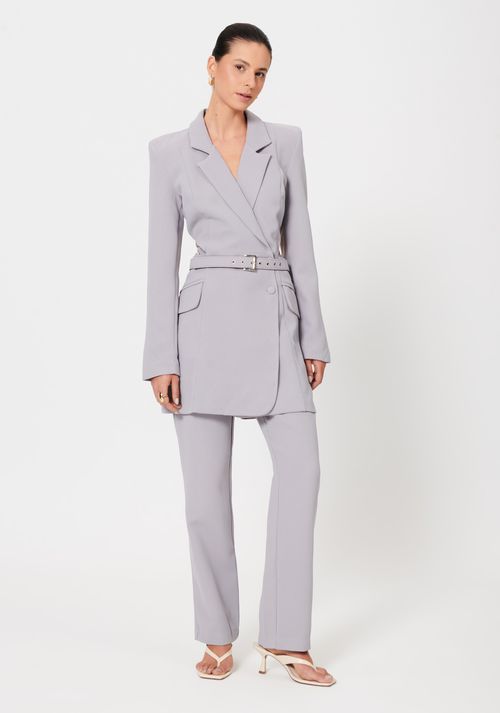 Calça Alfaiataria Reta Com Fivela