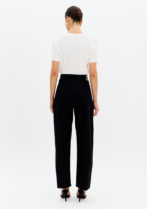 Calça Jeans Slouchy High Com Bordado