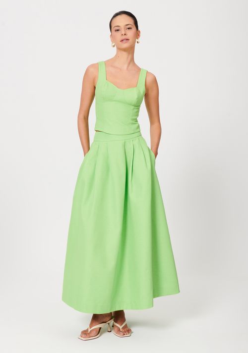 Blusa Ajustada Sem Manga